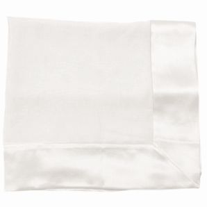 John Lewis Satin Border Wrap, White