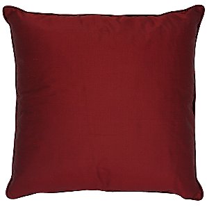 John Lewis Silk Cushion, Claret, One size