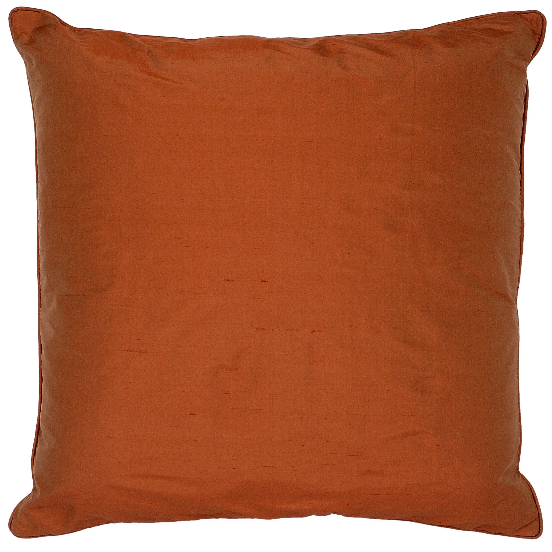 John Lewis Silk Cushion, Terracotta, One size