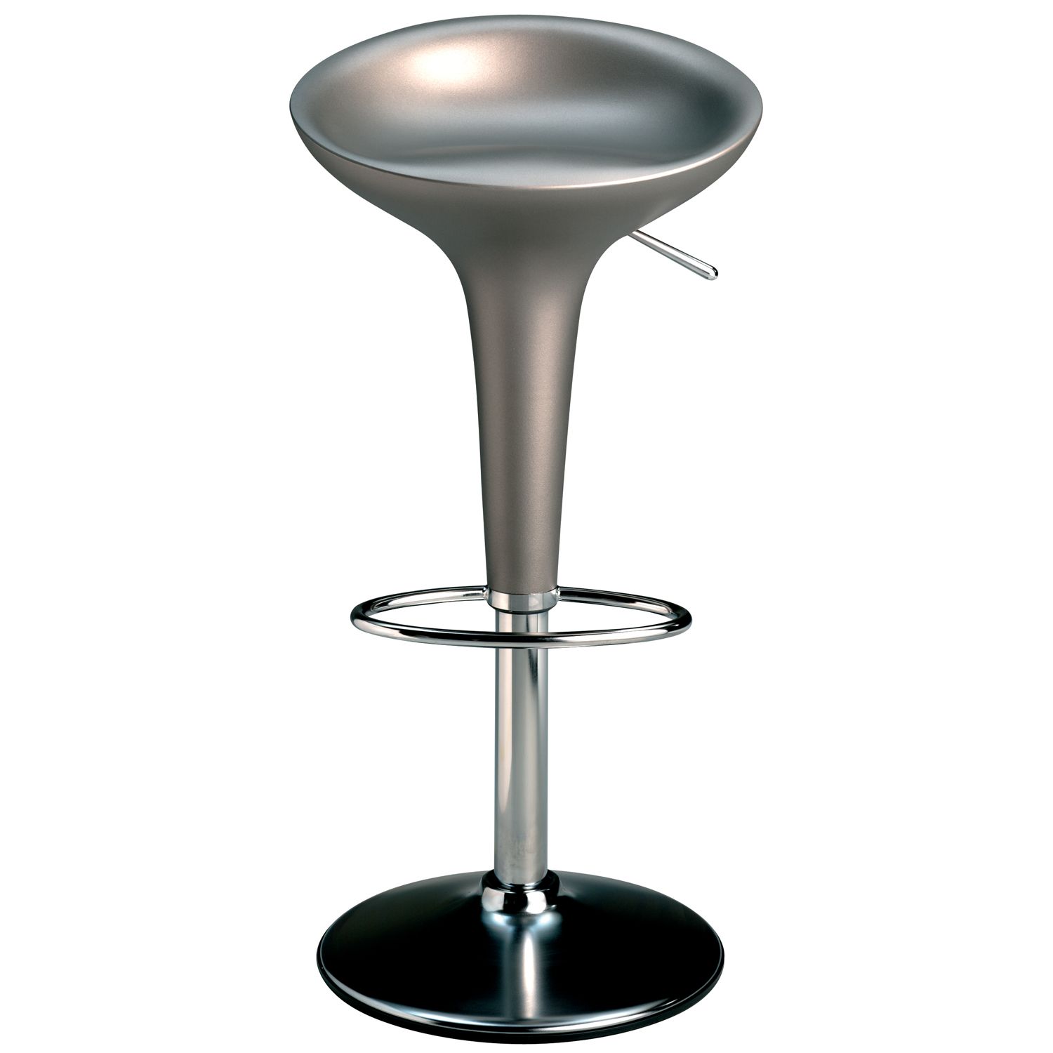 Bombo Bar Stool, Silver