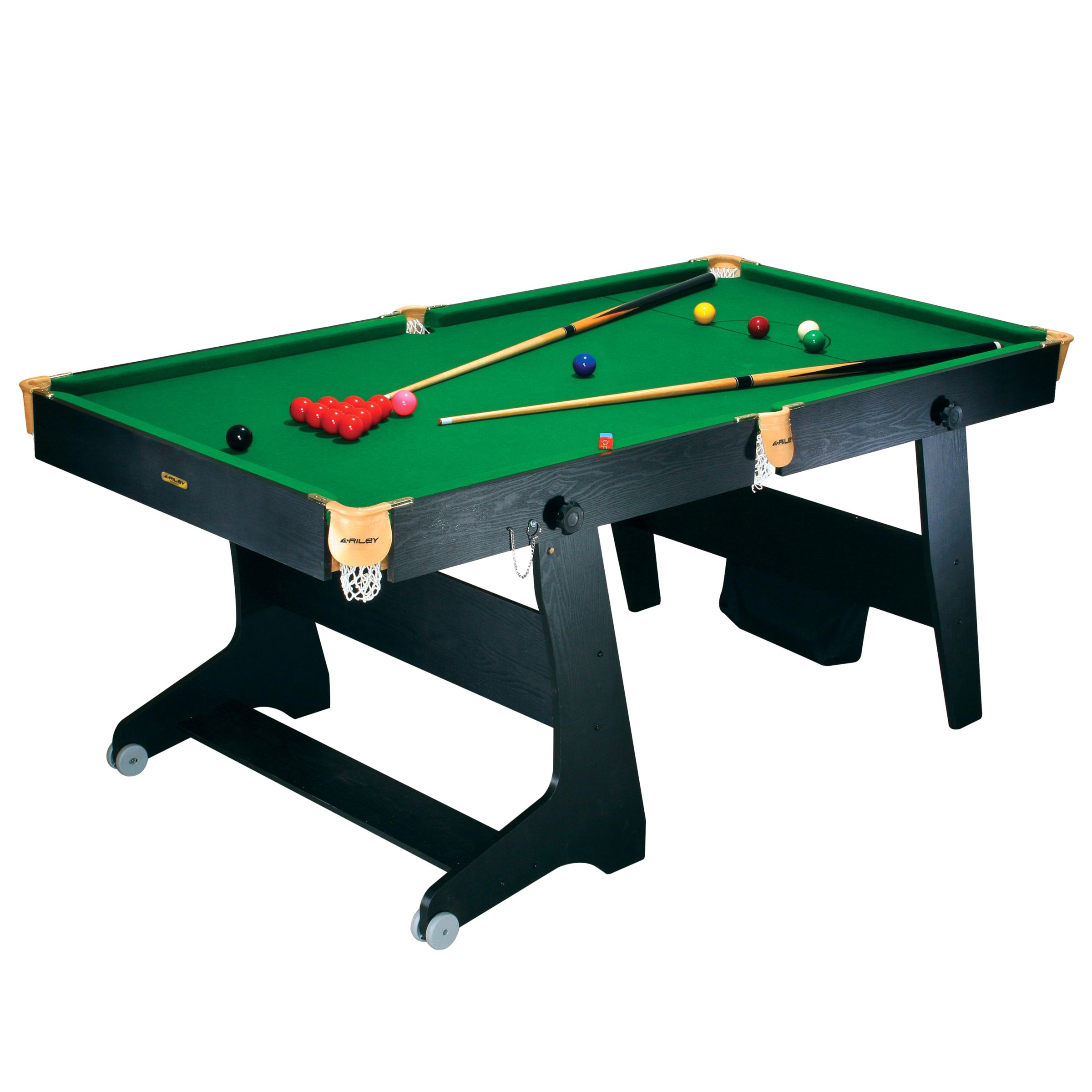 Riley 6ft Folding Cue Sports Pool and Snooker Table at JohnLewis