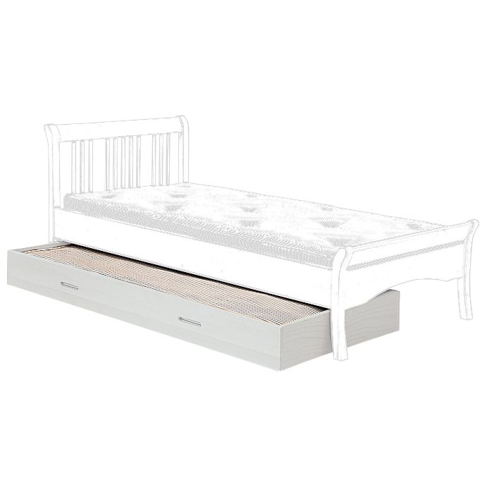 Broadway Truckle Bed, White, Single