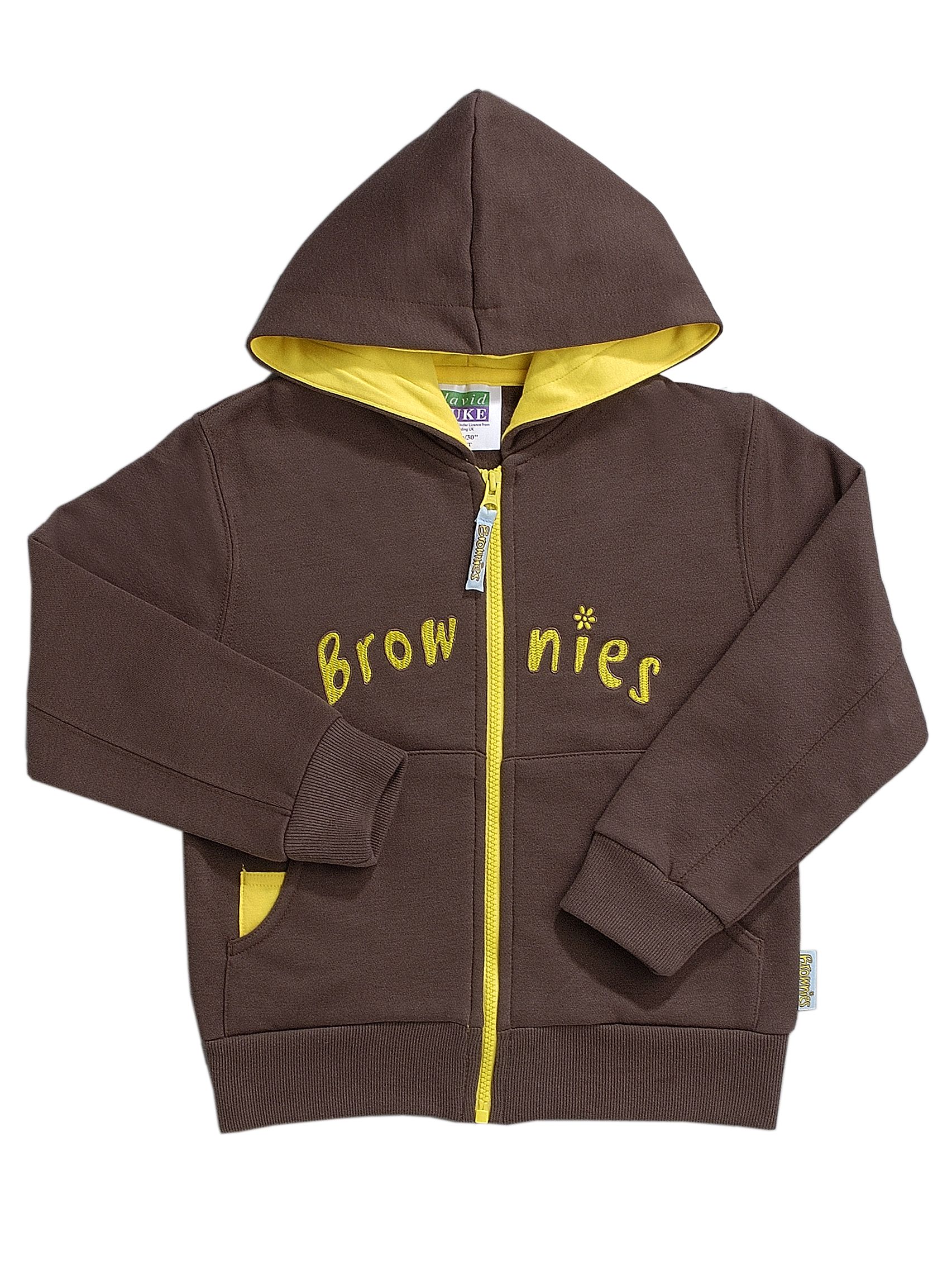 Brownies Hooded Zipped Top, Chest 86cm