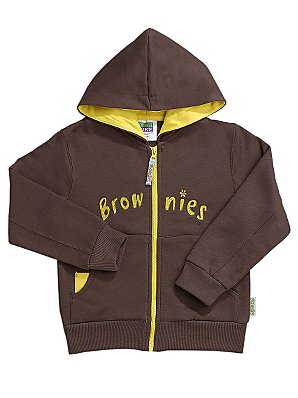 Brownies Hooded Zipped Top, Chest 86cm