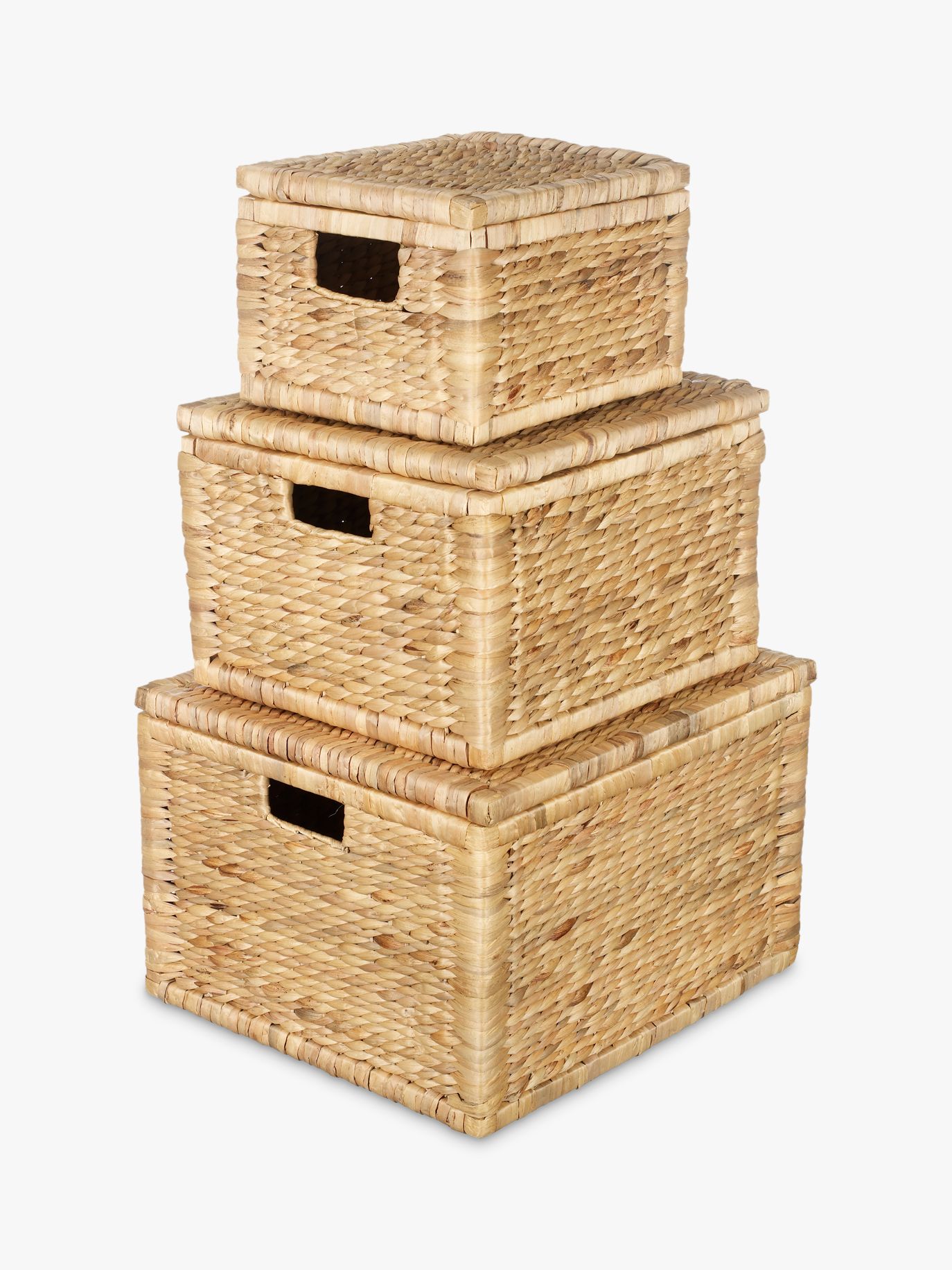 Water Hyacinth Storage Boxes, Set of 3