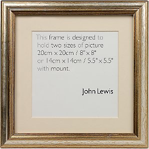 John Lewis Amelia Frame, Silver, 8 x 8 (20 x 20cm)