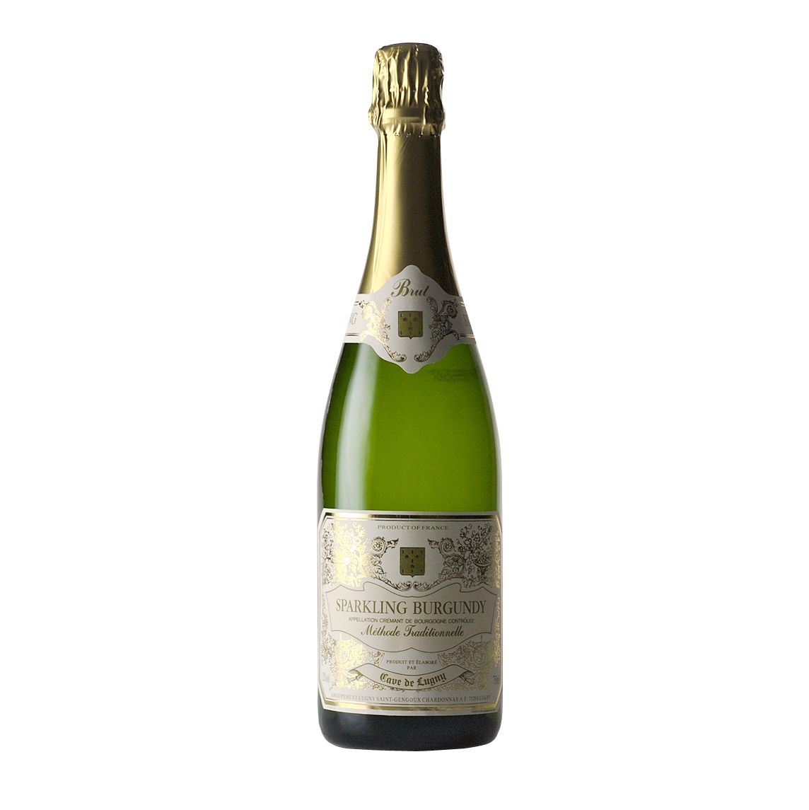 Cave de Lugny Sparkling Burgundy Blanc de Blancs NV Crémant de Bourgogne, Sparkling Wine, France