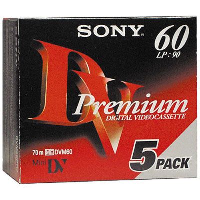 Sony Mini DV Tapes, 5DVM60PR, Pack of 5