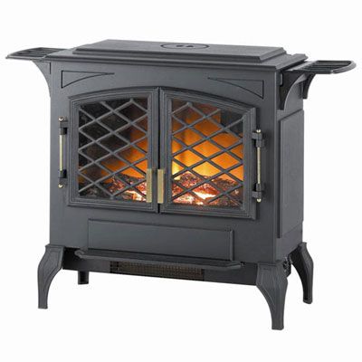 Burley Fuel-Effect Electric 'Stove' Fire, Chilton 128-S, Black at John Lewis