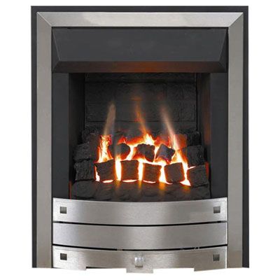 Burley Flued Gas Fire, Bourton 5737, Stainless Steel