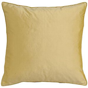 John Lewis Silk Cushion, Pale Gold, One size
