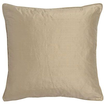 John Lewis Silk Cushion, Champagne, One size