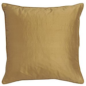 John Lewis Silk Cushion, Camel, One size