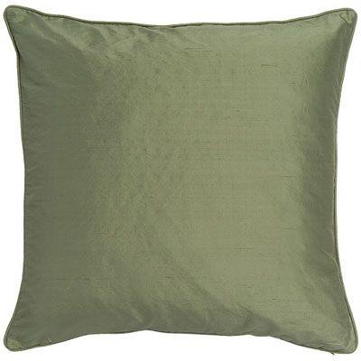 John Lewis Silk Cushion, Thyme, One size