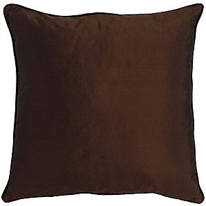 John Lewis Silk Cushion, Chocolate