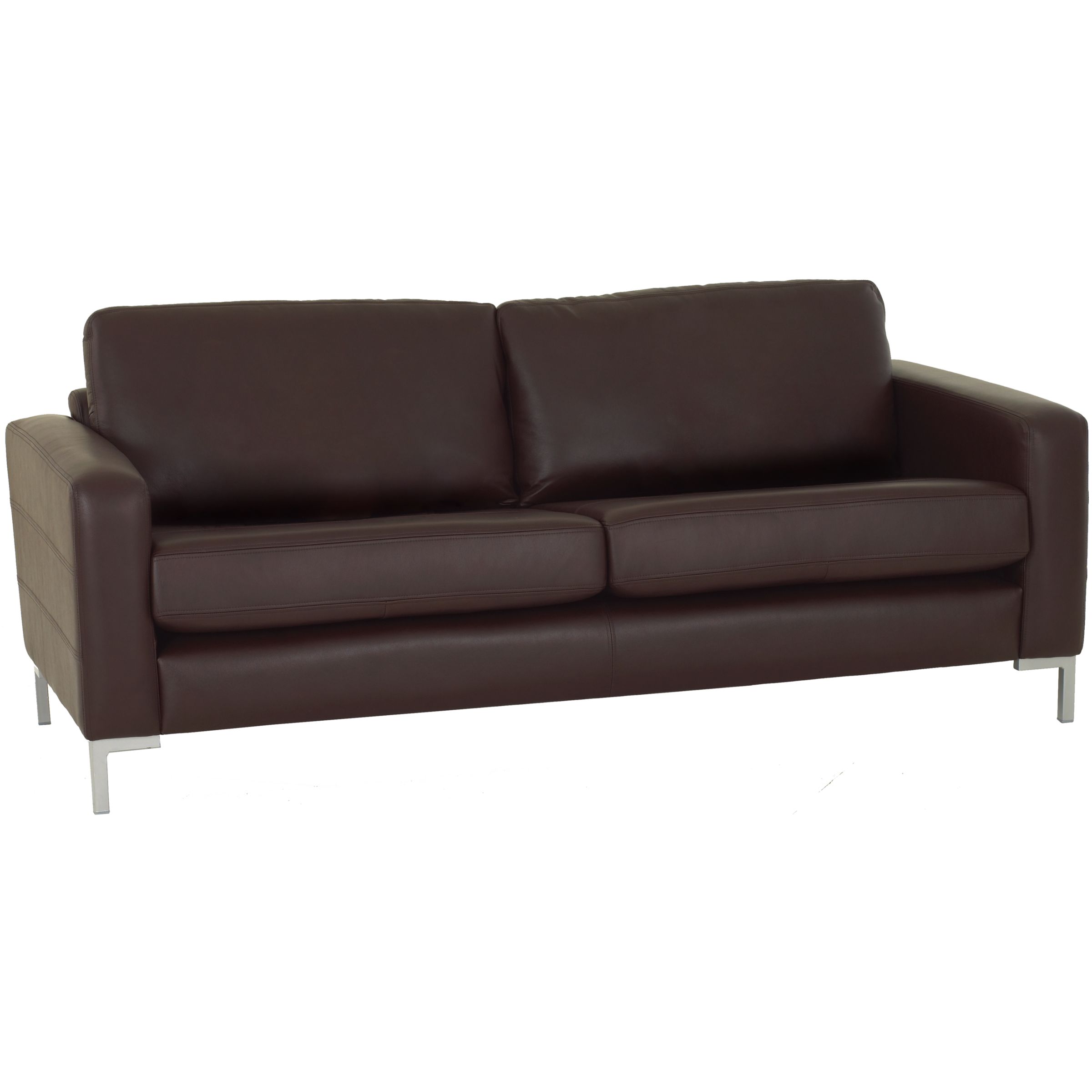 John Lewis Maestro Leather Sofa Chocolate