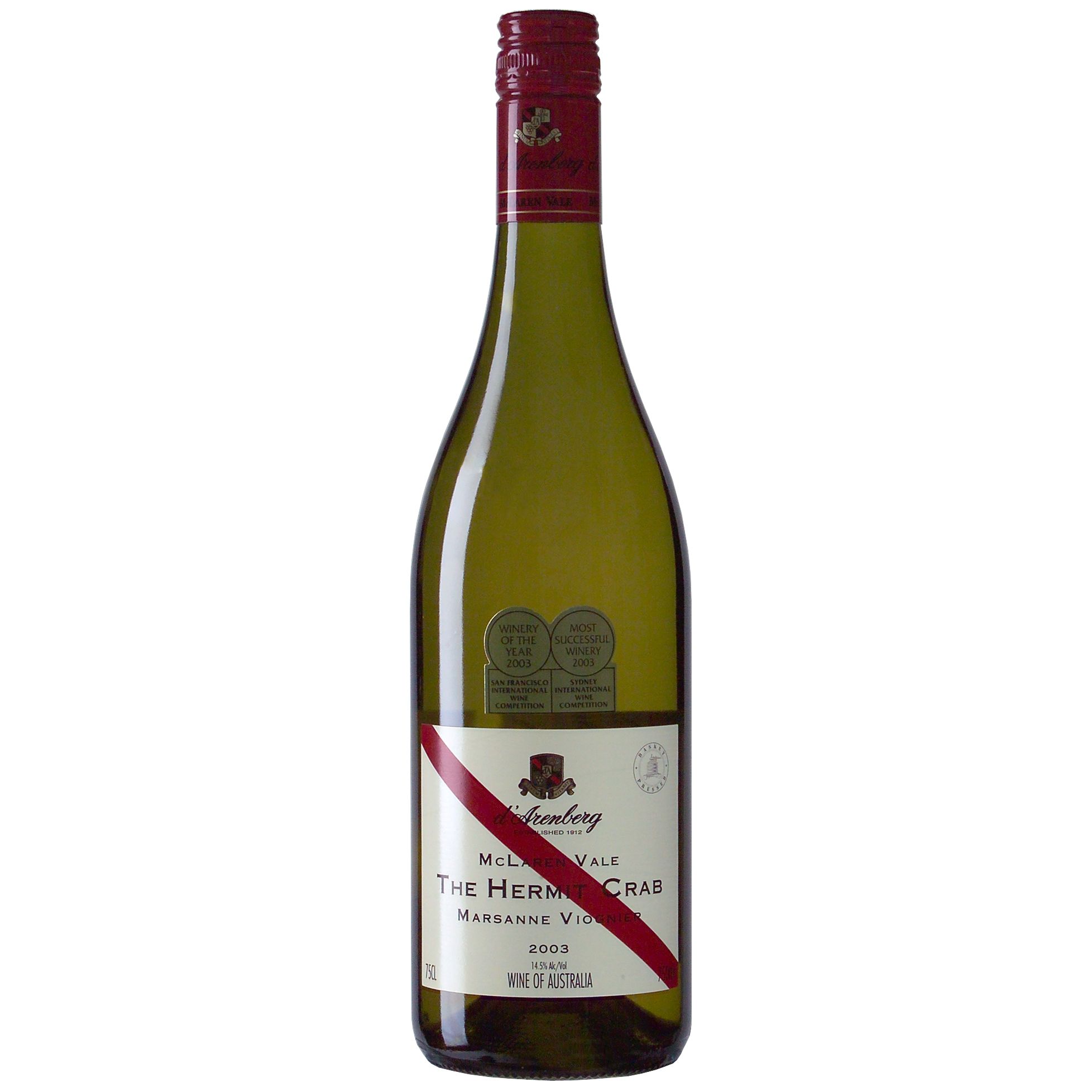 d'Arenberg, The Hermit Crab, Marsanne / Viognier 2008/10 McLaren Vale, S Australia