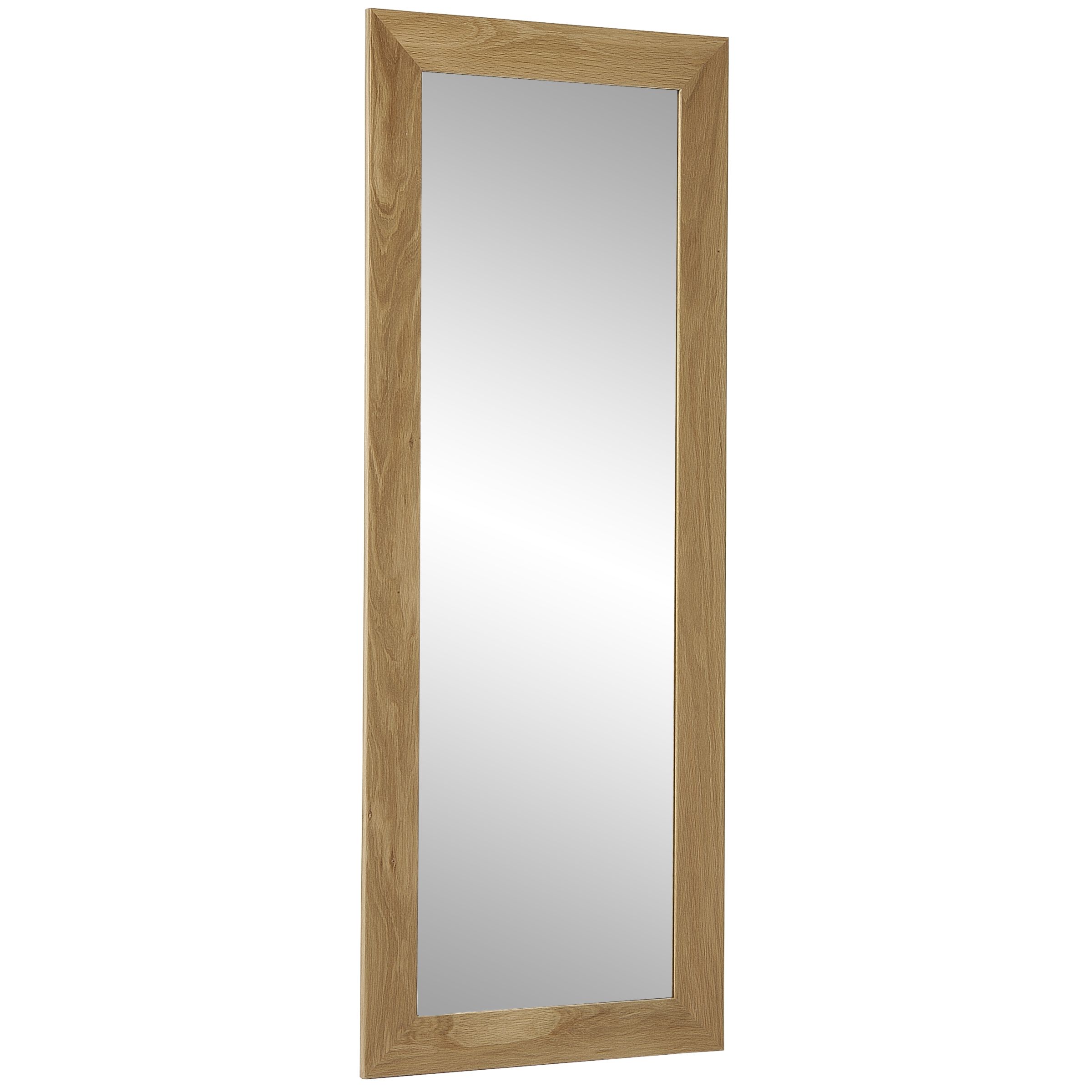 Unbranded Flat Oak Wall Mirror, H137 x W53cm