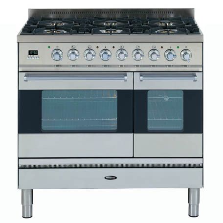 Britannia Range Cooker, Stainless Steel/Chrome, SI-9T6-L-S at John Lewis