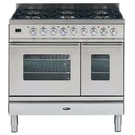 Britannia Range Cooker, Stainless Steel/Chrome, SI-9T6-SLX-S at John Lewis