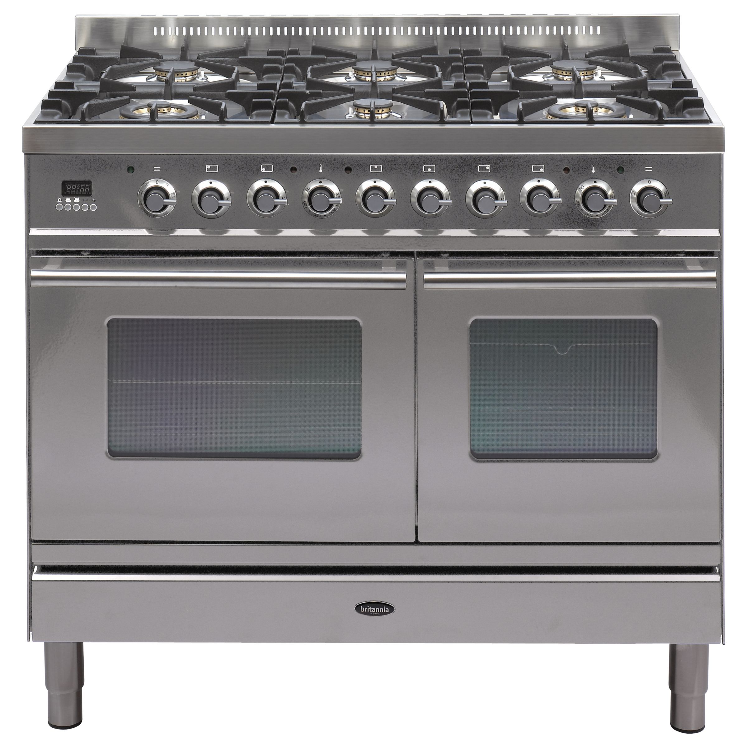 Britannia Range Cooker, Stainless Steel/Chrome, SI-10T6-SLX-S at John Lewis