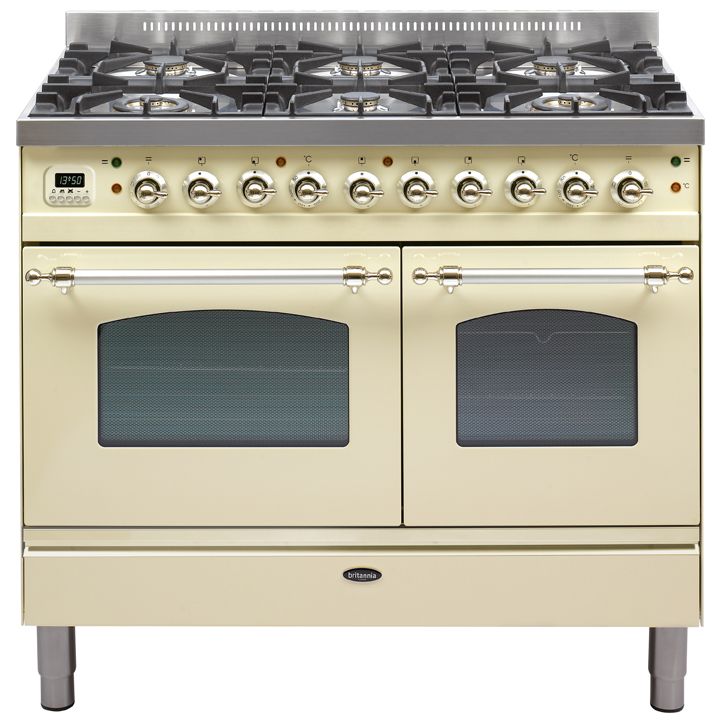 Britannia Range Cooker, Cream/Chrome, SI-10T6-CL-CC at John Lewis