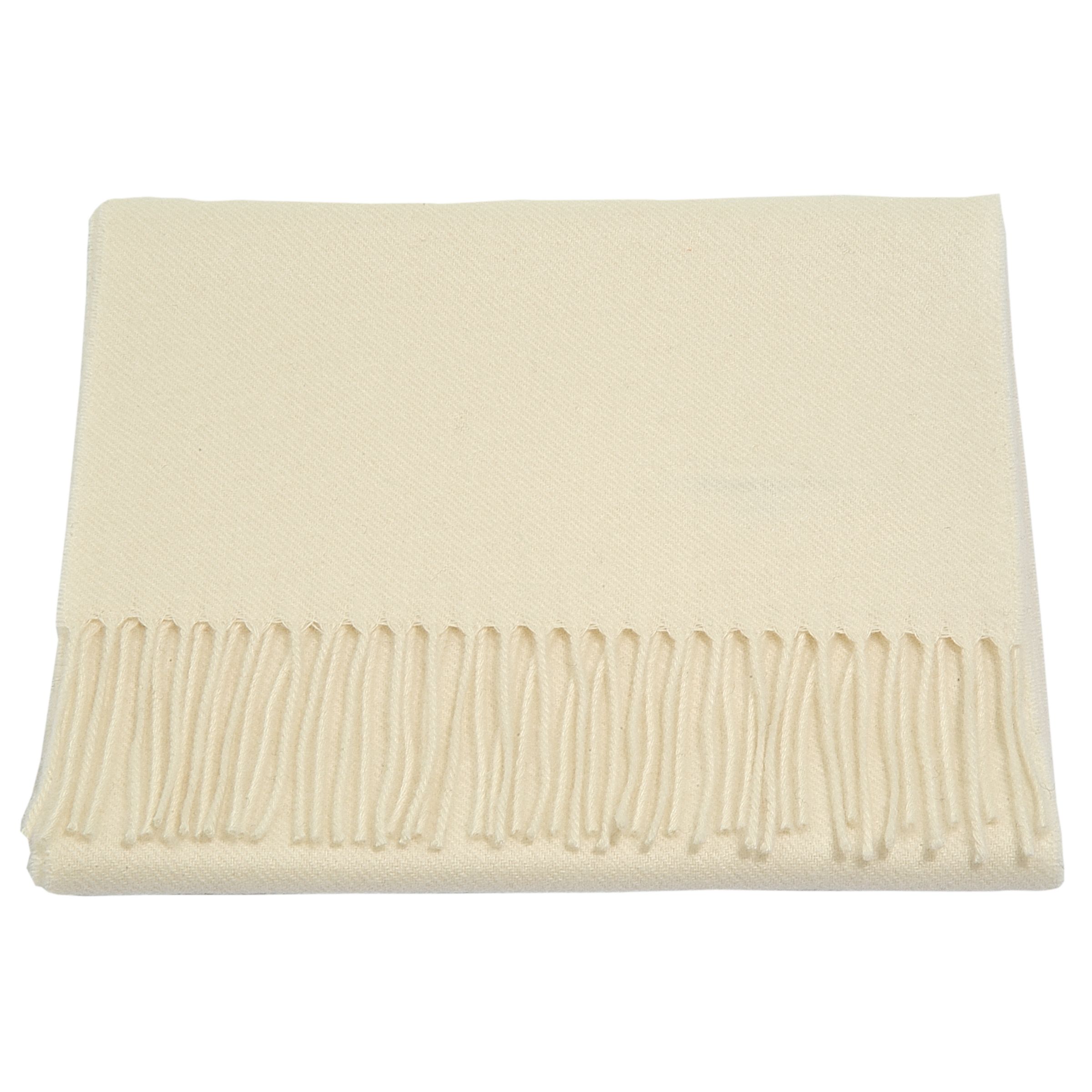 John Lewis Cashmere Scarf, White