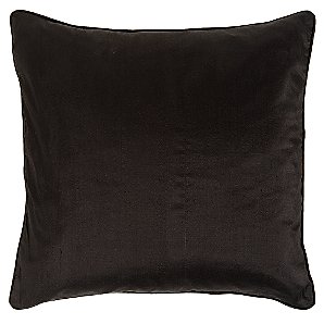 John Lewis Silk Cushion, Black, One size