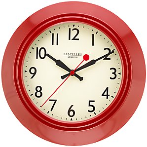 Roger Lascelles Lalita Wall Clock, Red