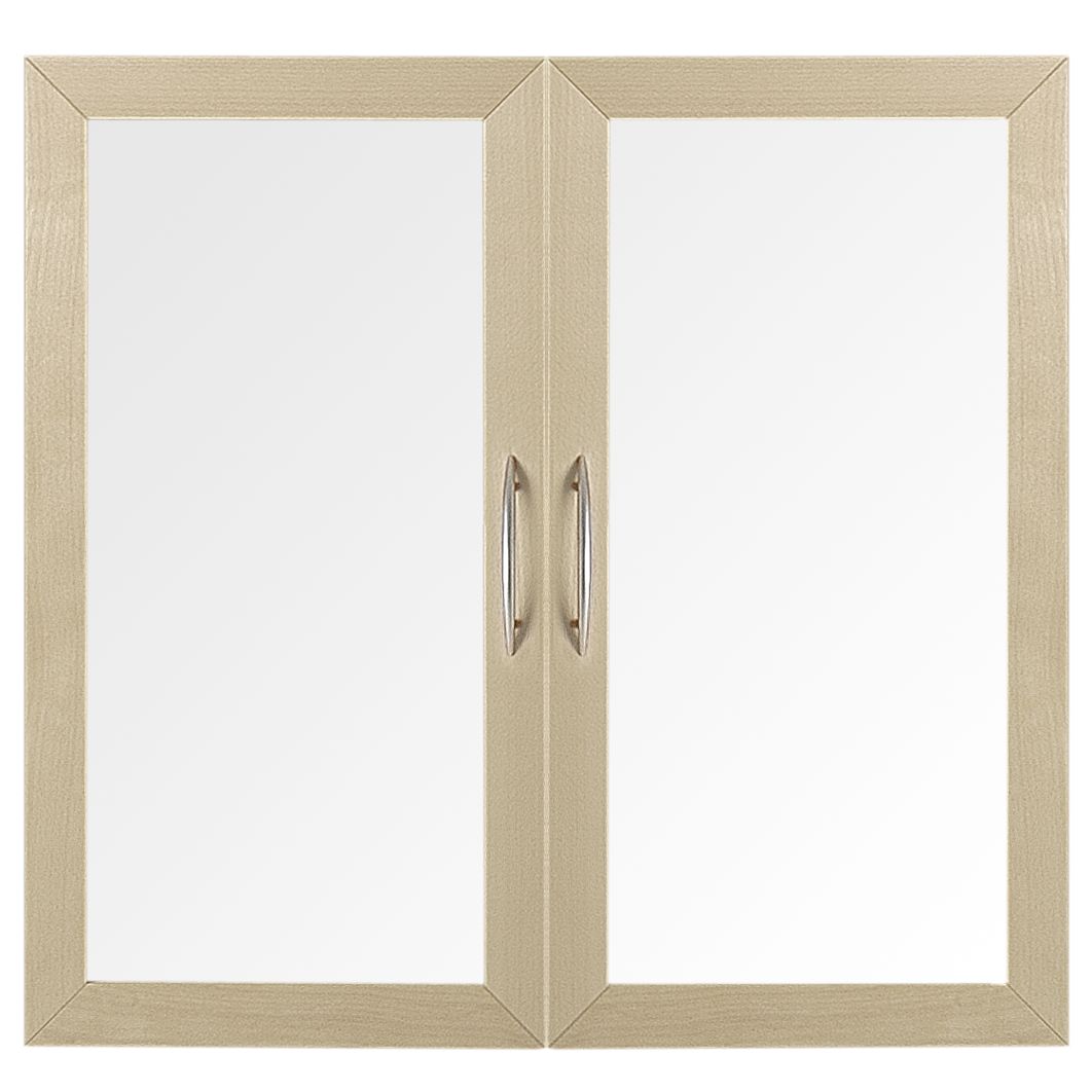 Laya Bookcase 75cm Glazed Doors, Birch