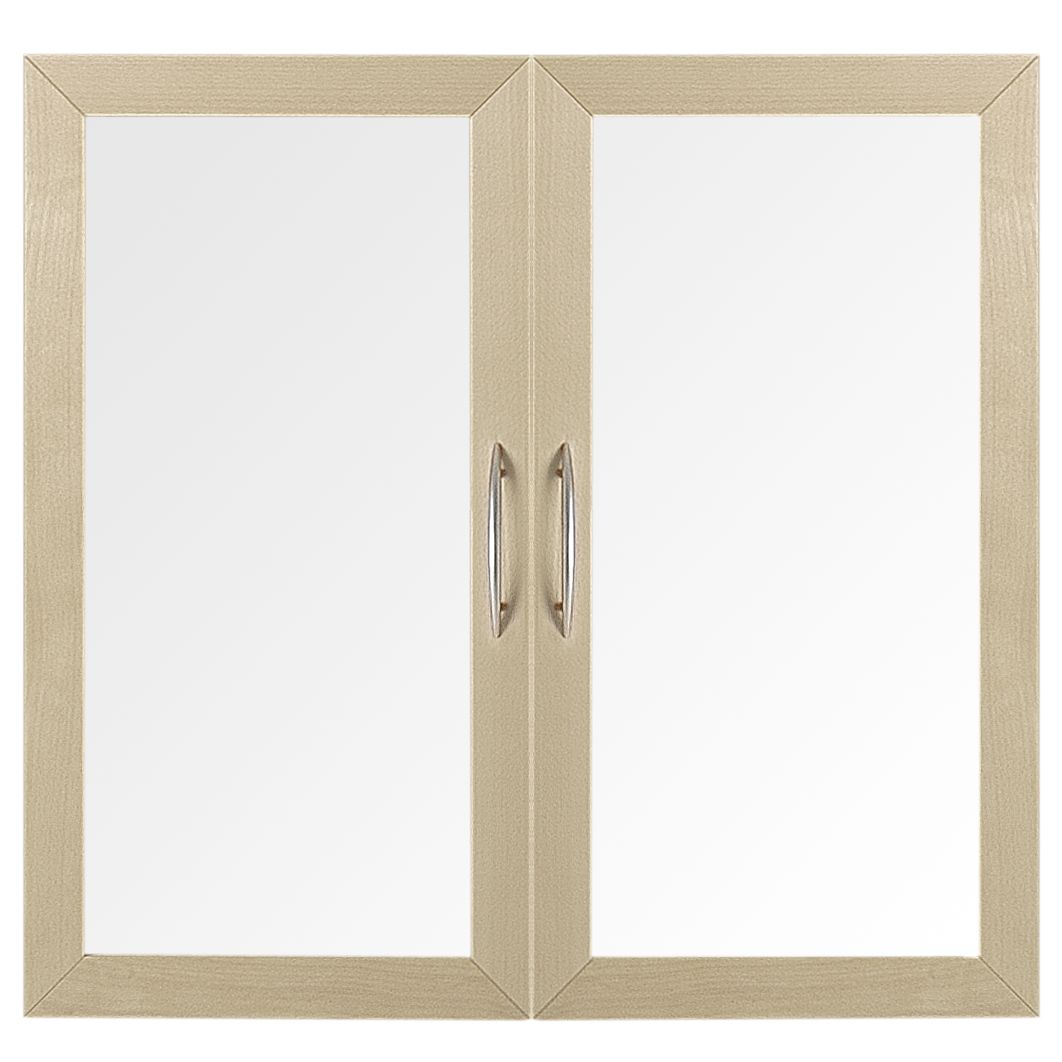 Laya Bookcase 75cm Glazed Doors, Birch