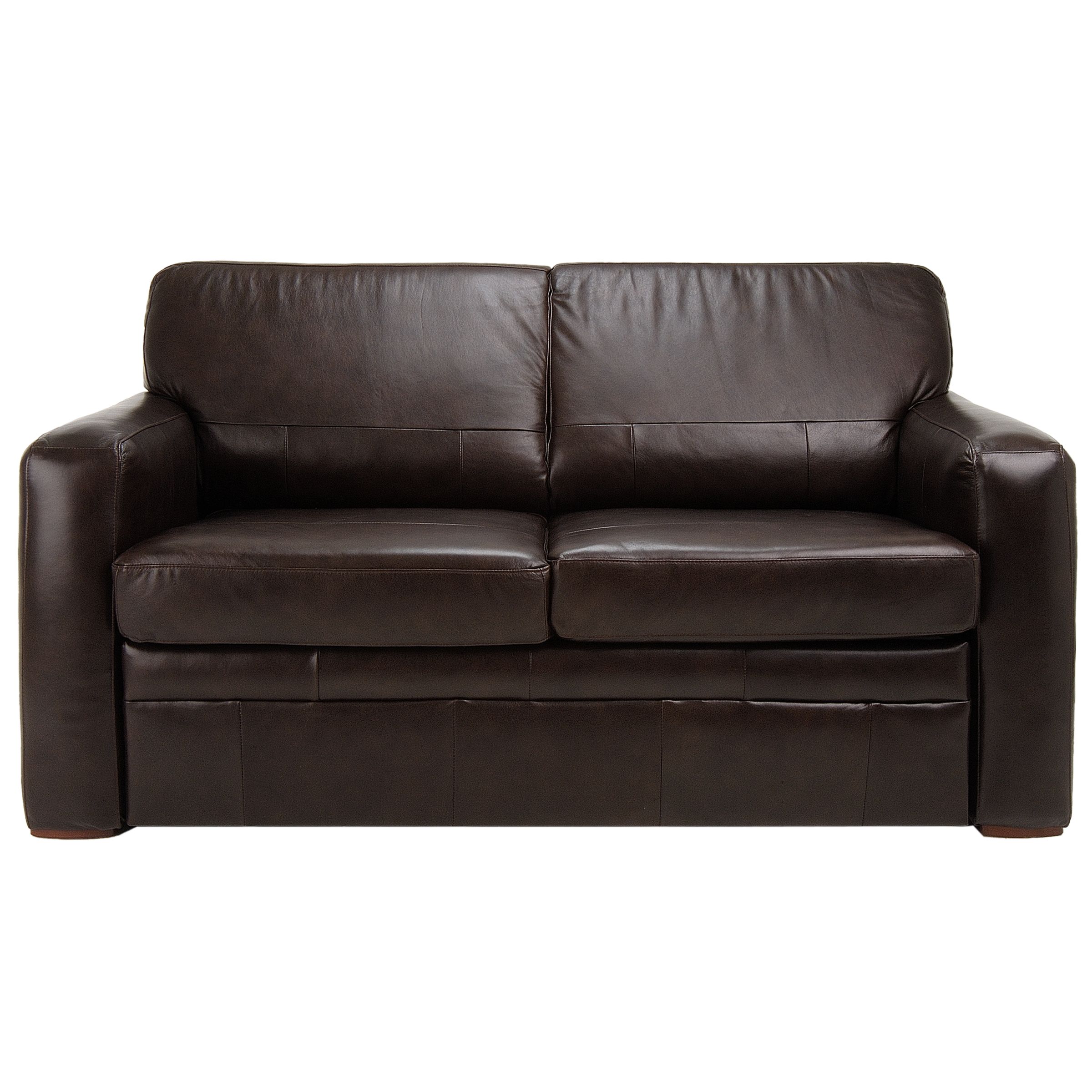 Scoop Leather Sofa Bed, Bitter Chocolate