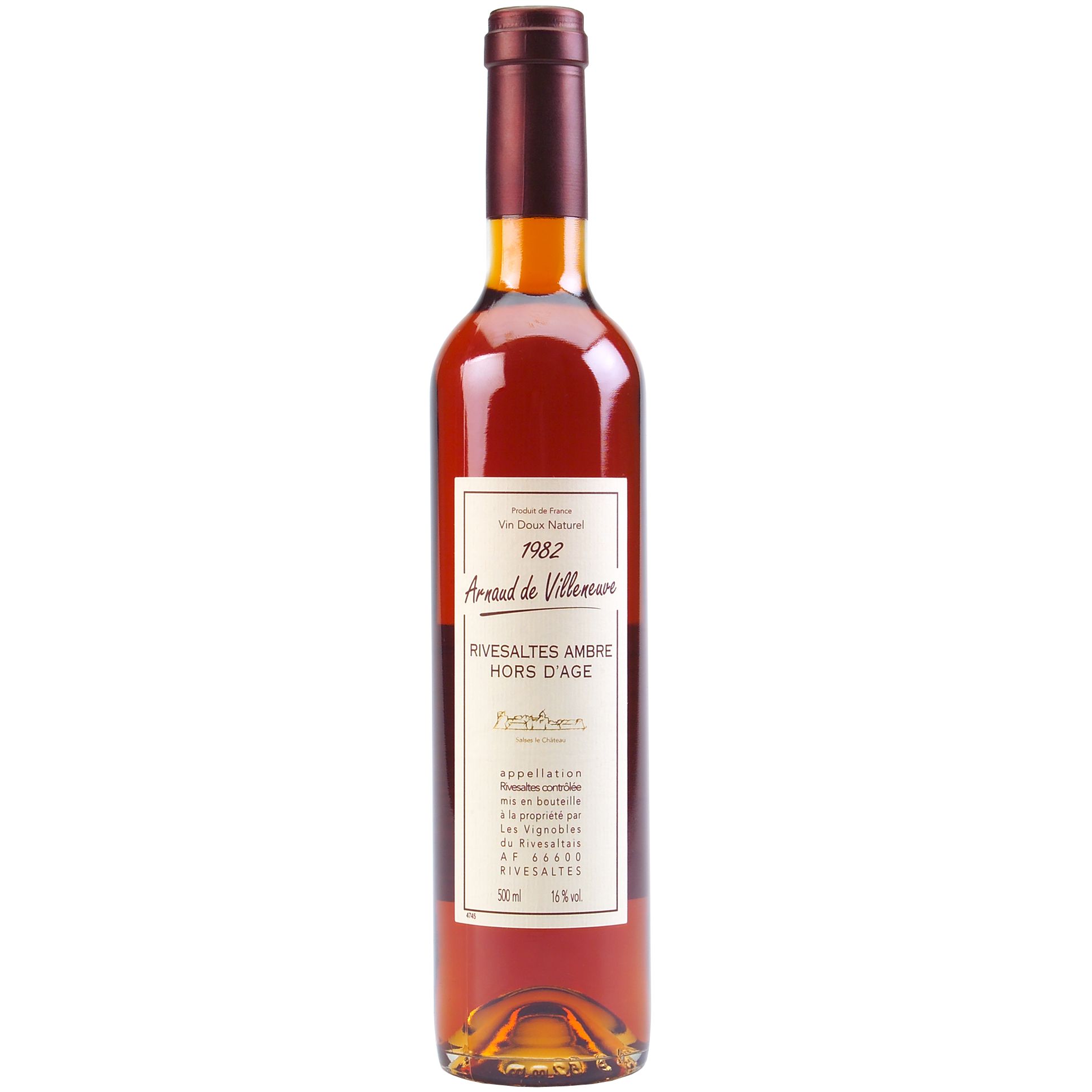 Arnaud de Villeneuve Rivesaltes Ambr&eacute; Hors d'Age 1982 France (sweet), 50cl at John Lewis Department Store