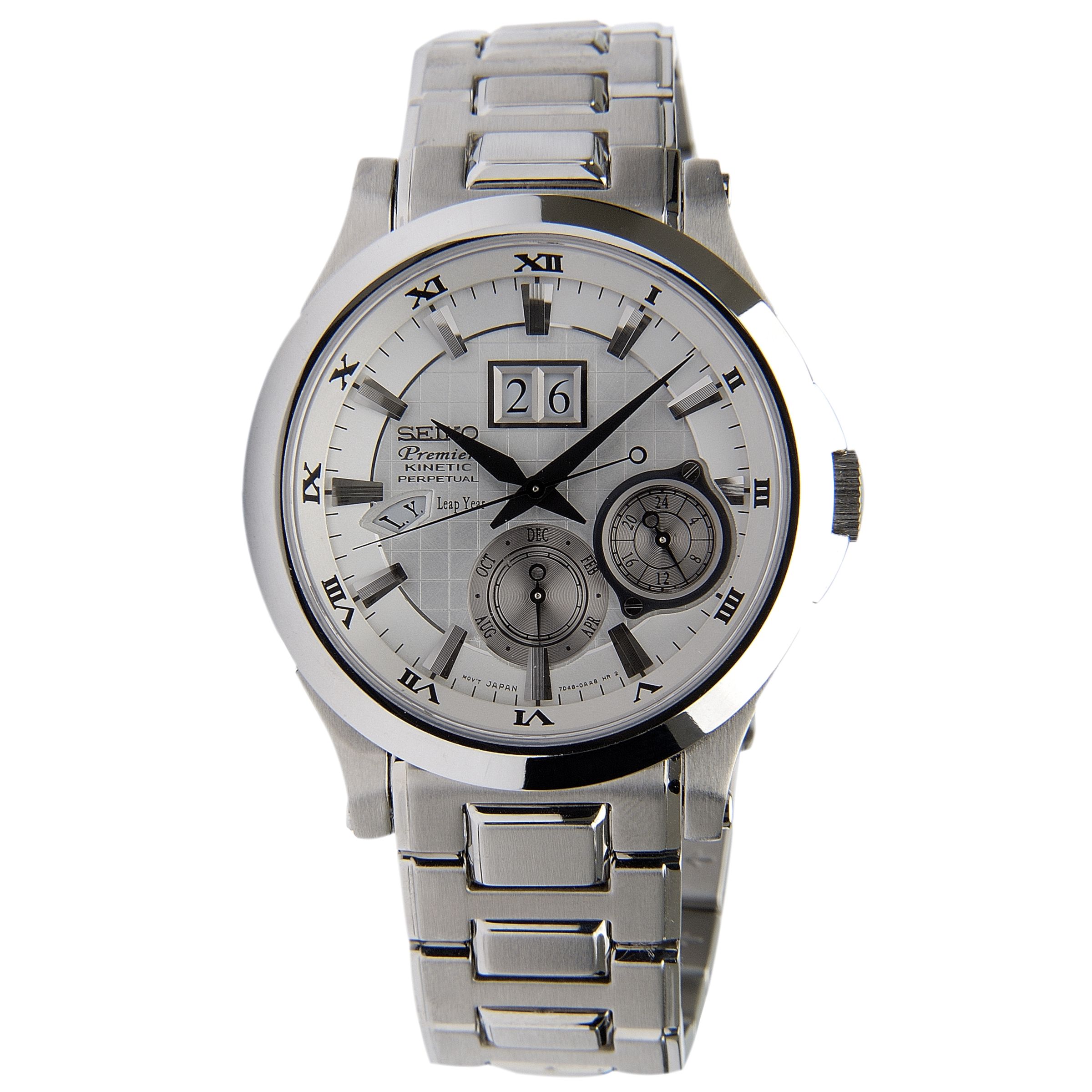Seiko Premier Kinetic Perpetual Mens Watch, SNP001P1