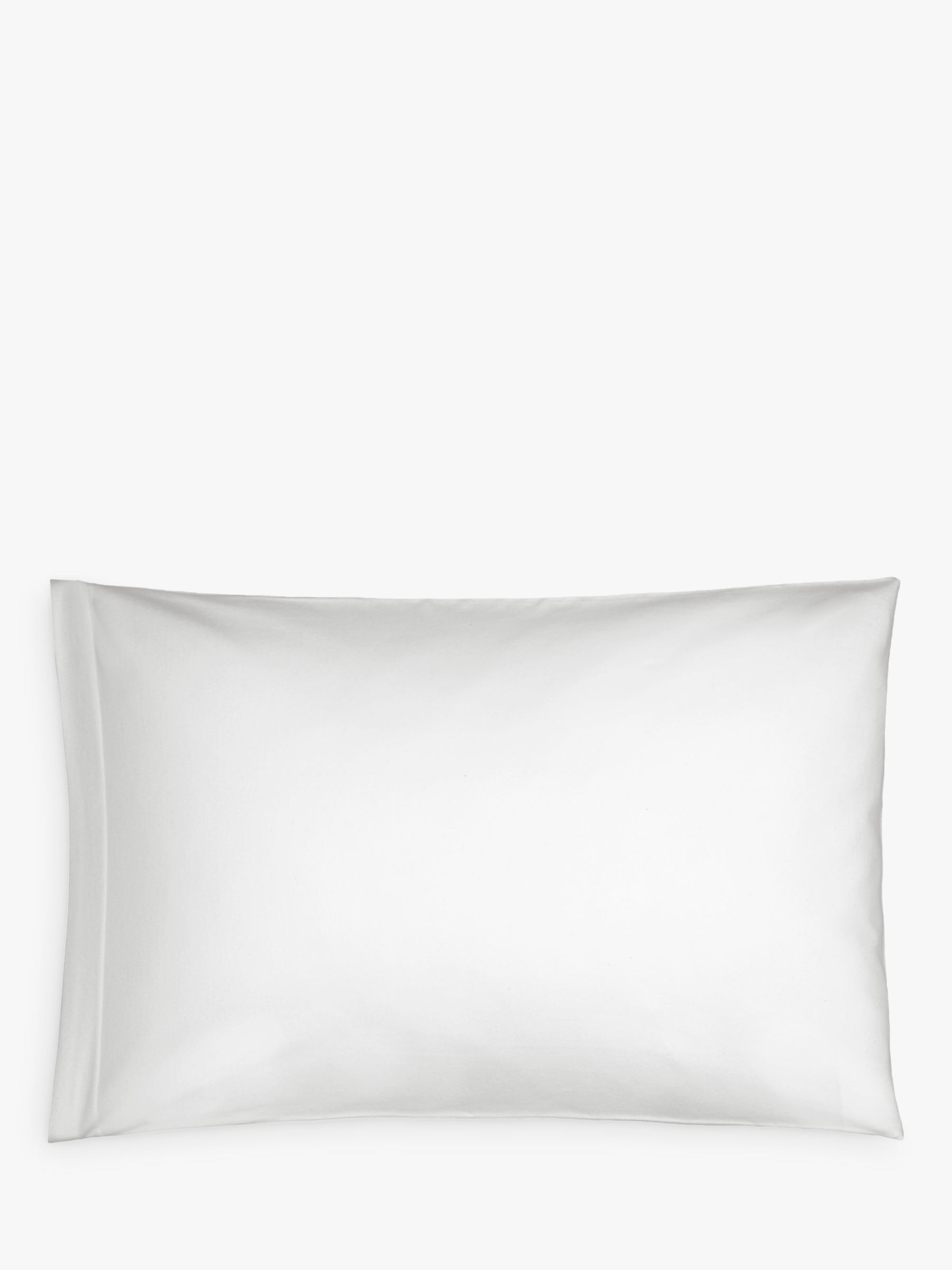 John Lewis Flannelette Pillowcase, White, Standard at John Lewis Department Store