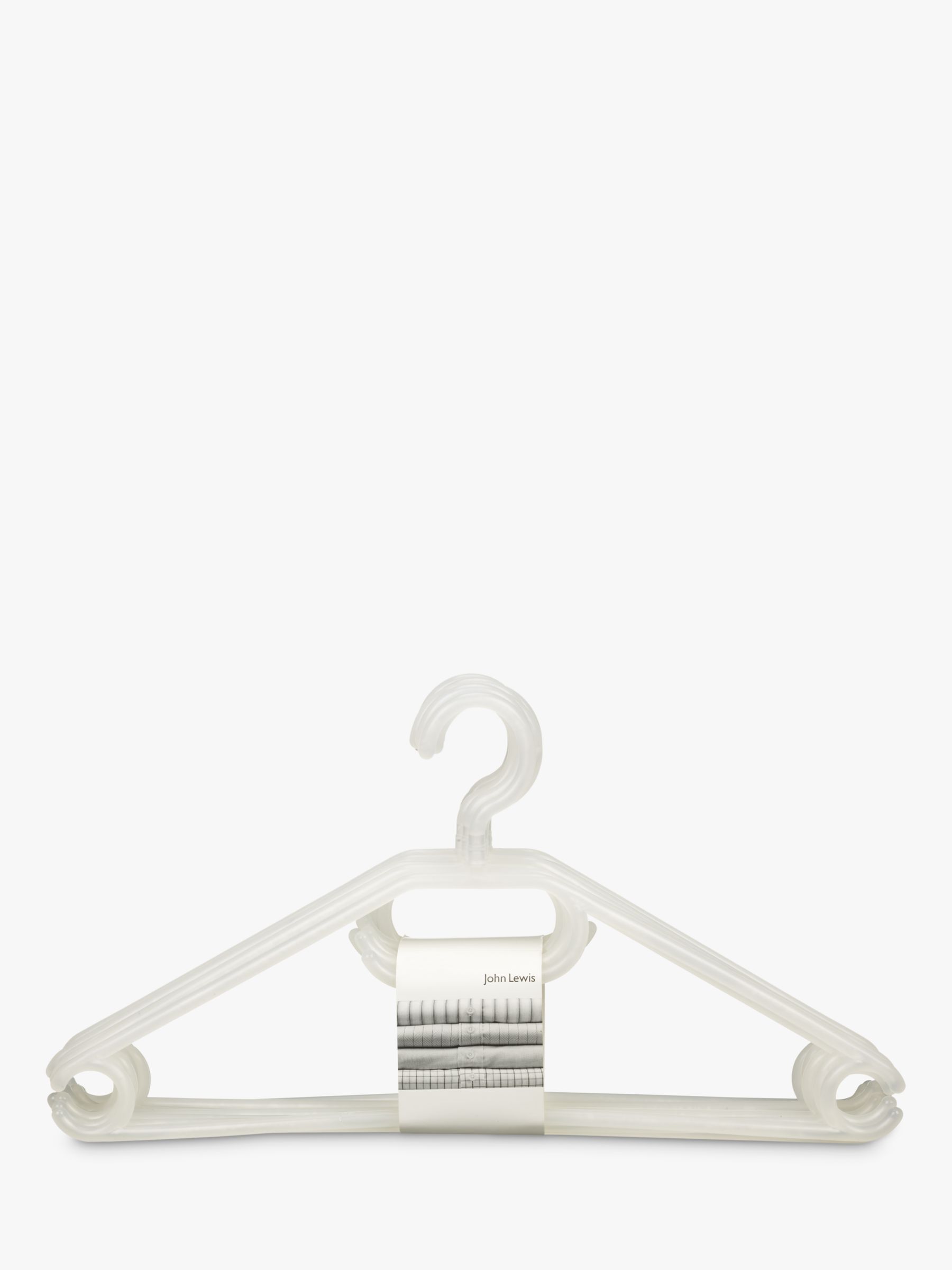 John Lewis Plastic Hangers, Pack of 10