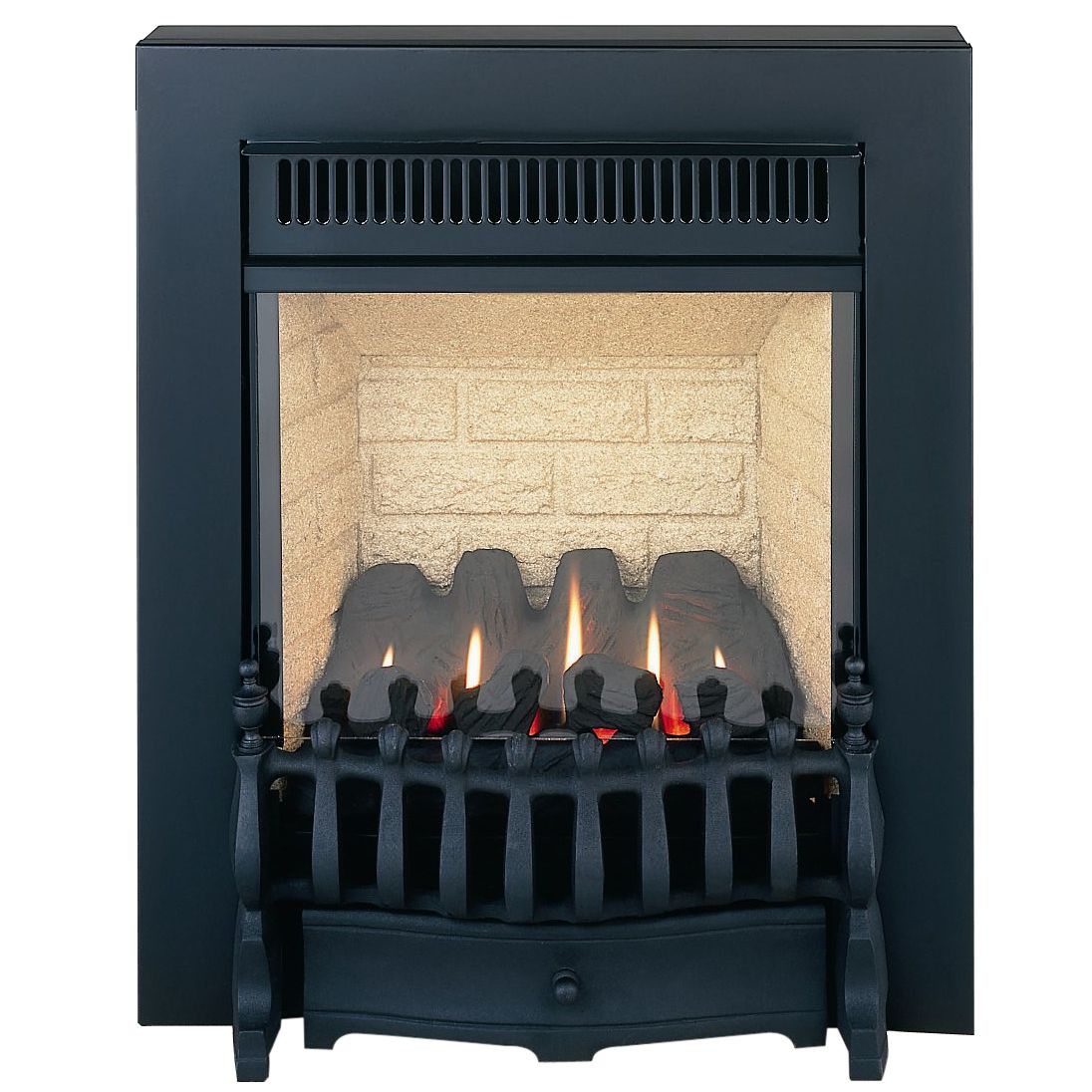 Burley Flueless Gas Fire Environ 4244 Black Cast Aluminium