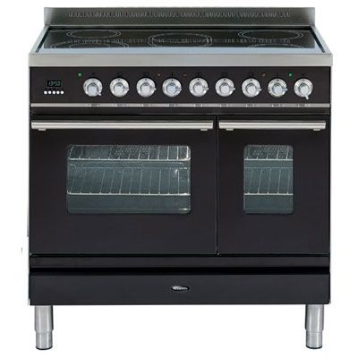 Britannia Range Cooker, Gloss Black/Chrome, SI-9TC-SLX-K at John Lewis