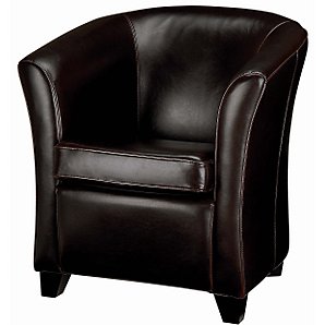 Romeo Leather Club Chair, Brown