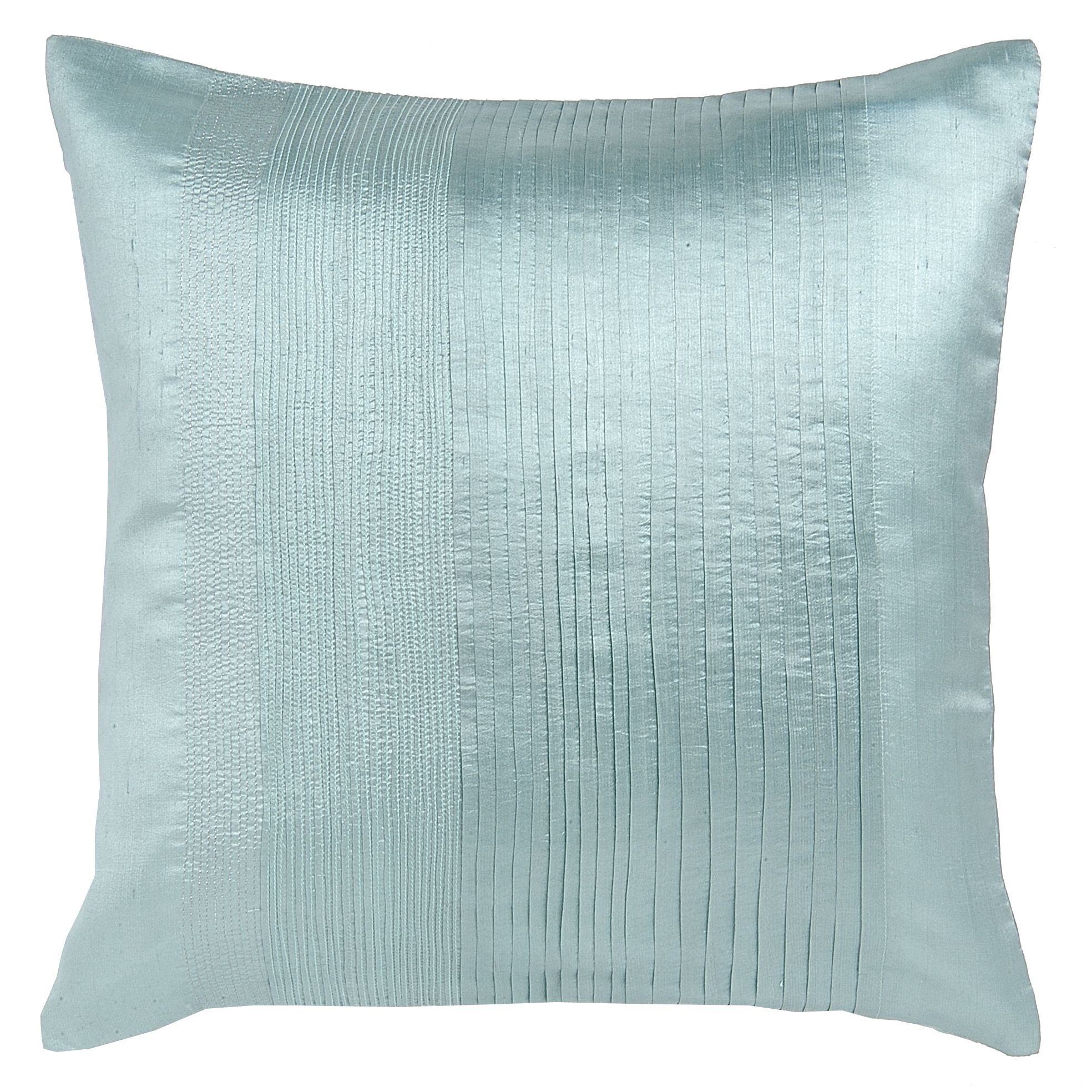 John Lewis Mei Silk Cushion, Duck Egg, One size