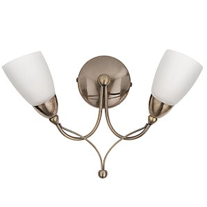Maria Wall Light, 2 Arm, Antiqued Brass