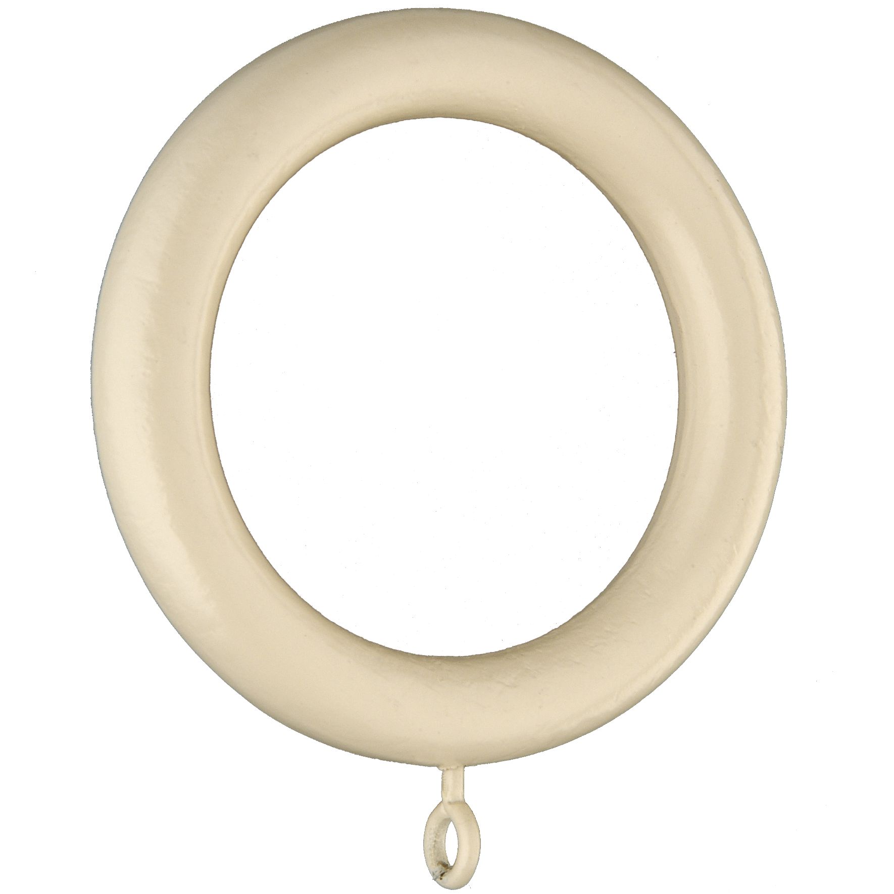 John Lewis Curtain Rings, Cream, Pack of 6, Dia.35mm