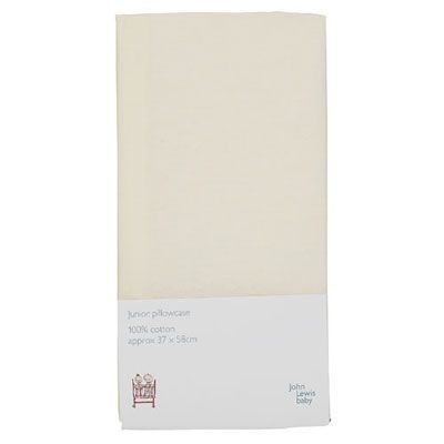 John Lewis Baby Cot / Cotbed Pillowcase, Cream