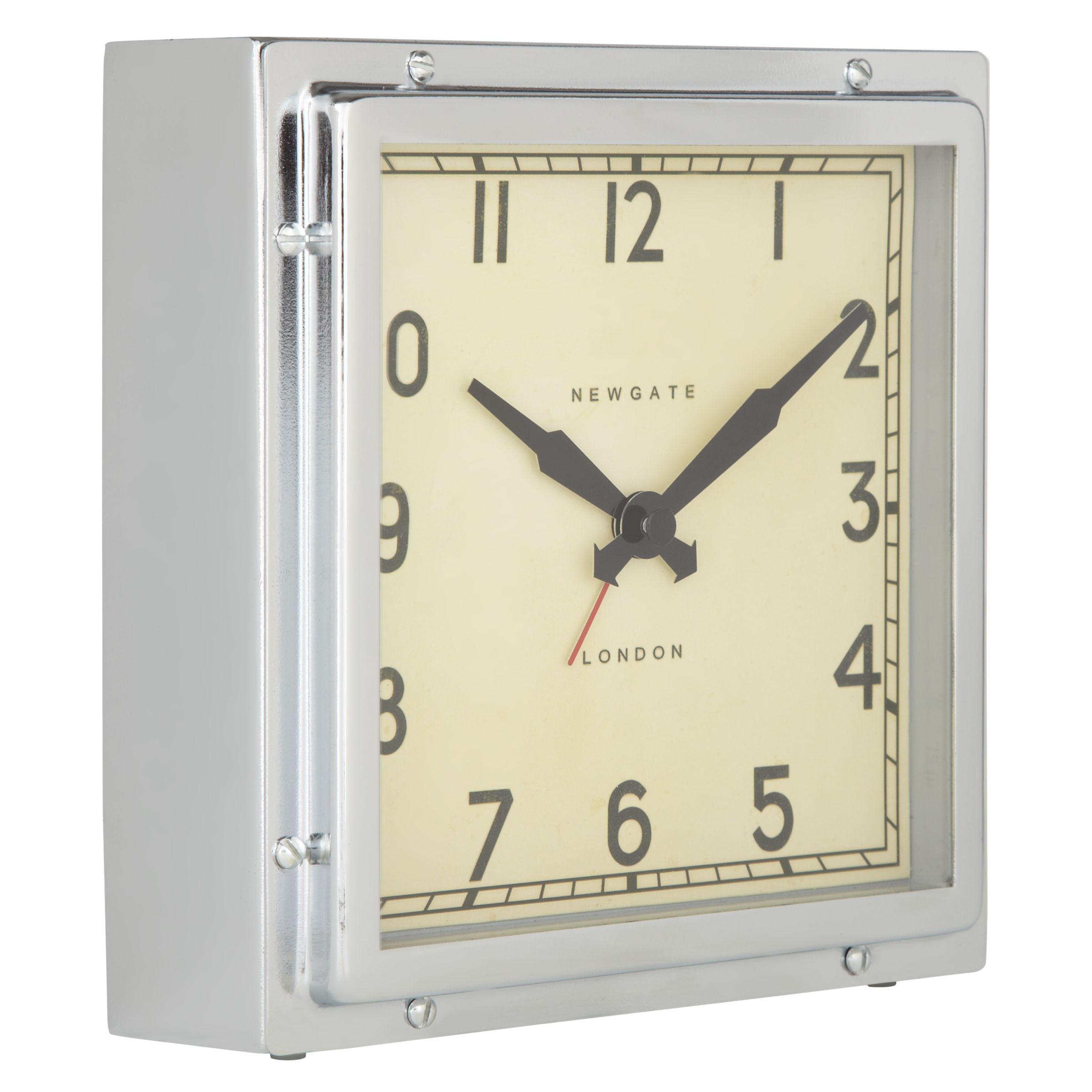 John Lewis Mini Quad Clock Chrome