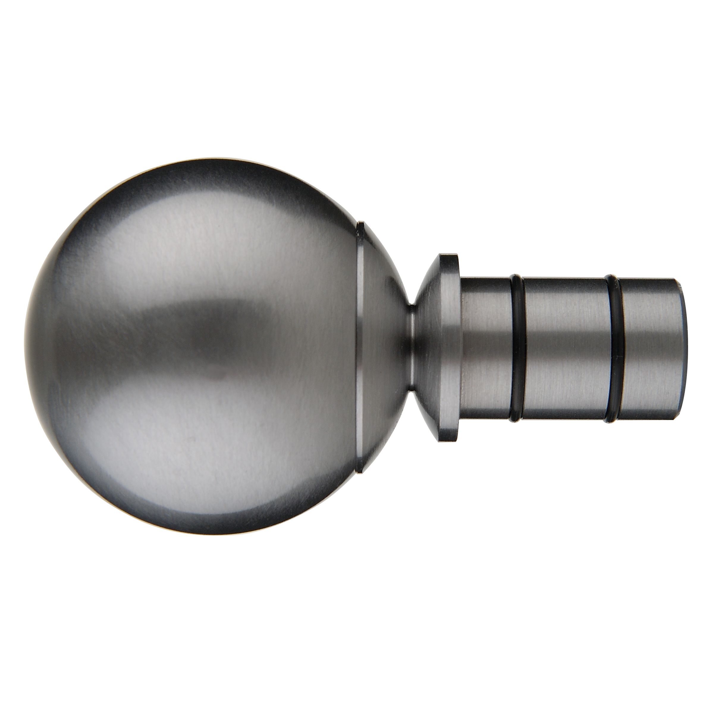 John Lewis Polished Steel Plain Ball Finial, 25mm
