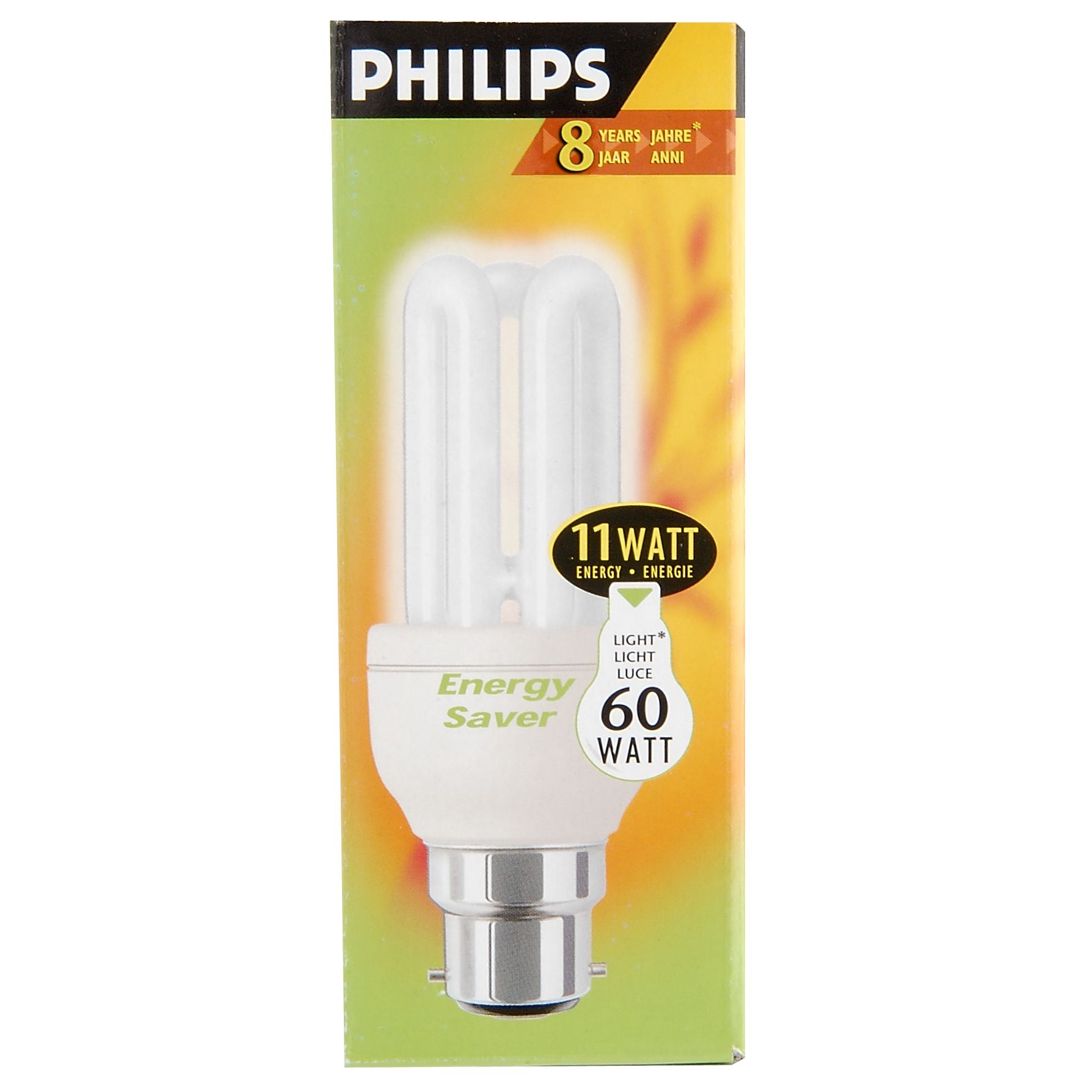 Philips Genie CFL Energy Saver Bulb, 11 Watt BC
