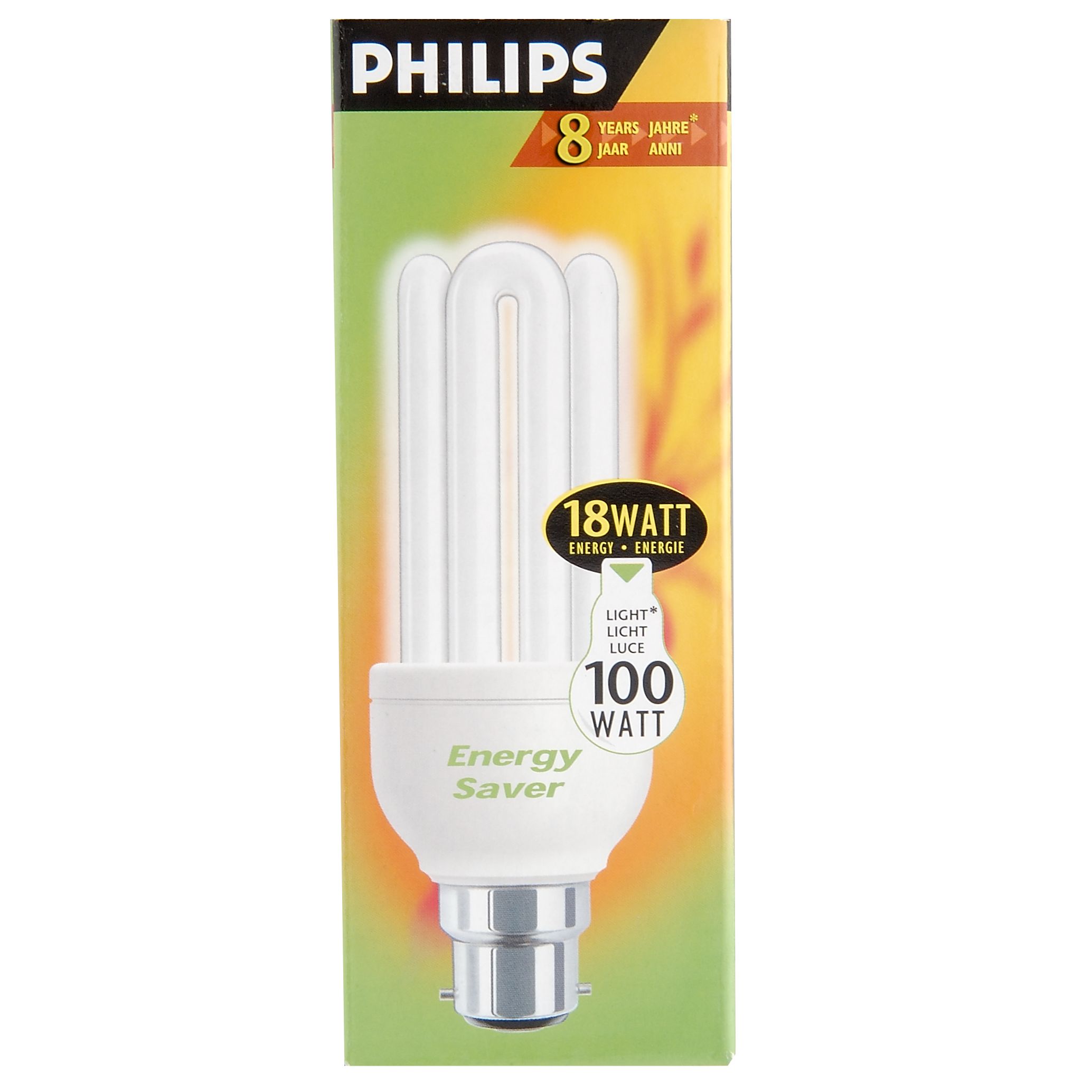 Philips Genie CFL Energy Saver Bulb, 18 Watt BC