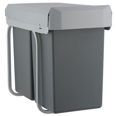 Kes Tandem Kitchen Recycling Bin, 2x 15L