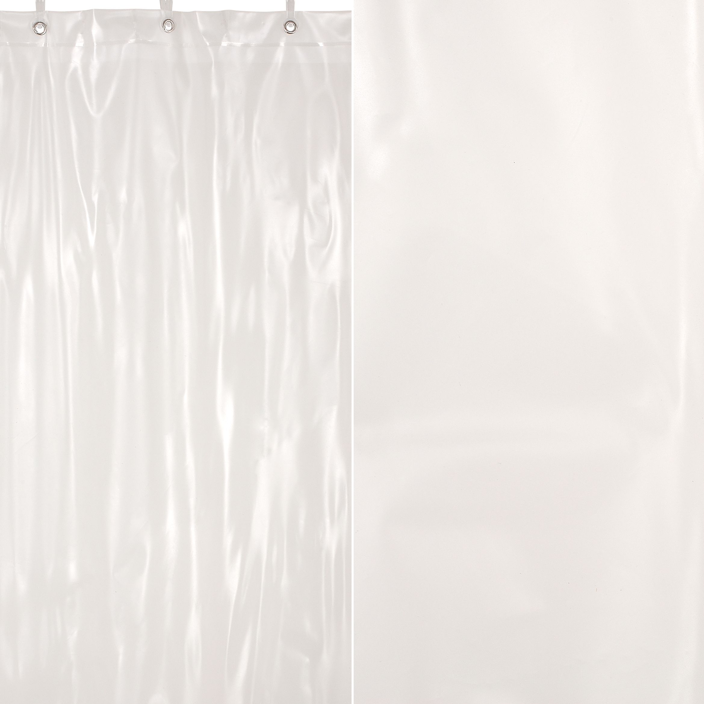John Lewis Essentials Shower Curtain with Hooks