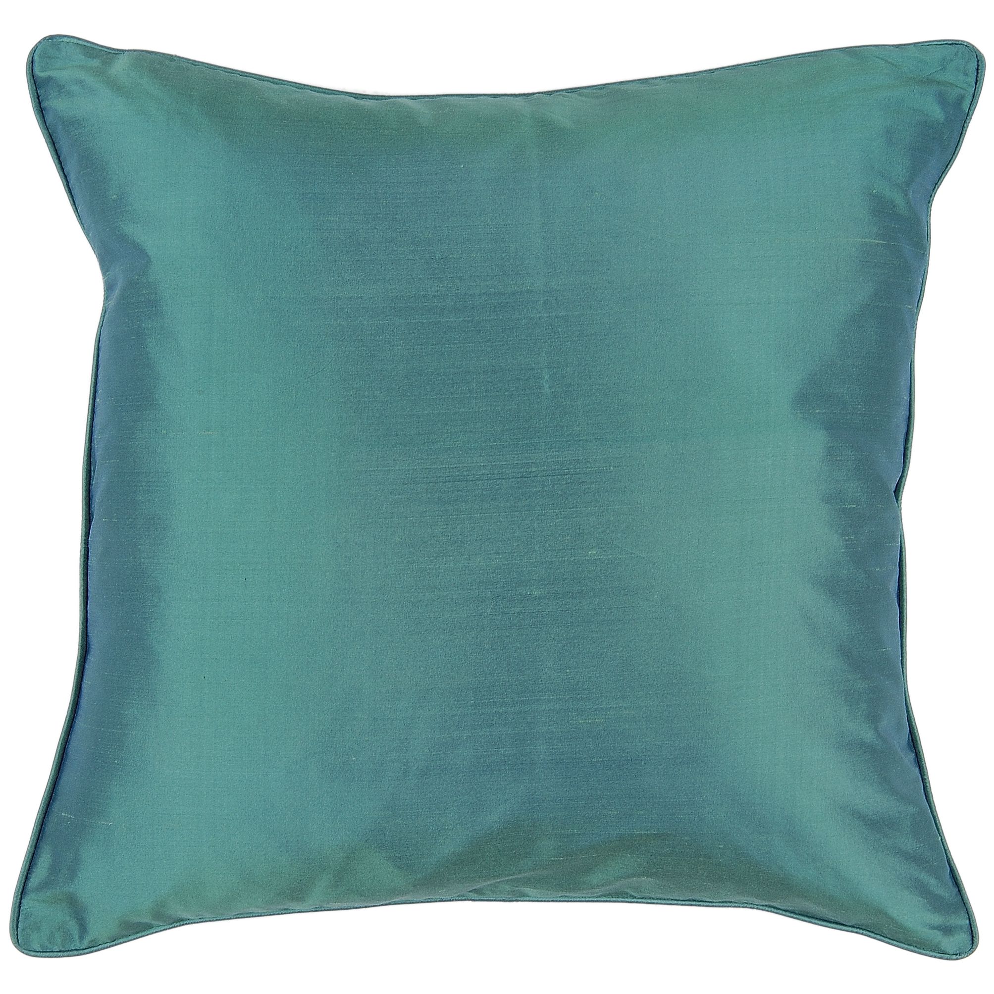 John Lewis Silk Cushion, Seafoam, One size